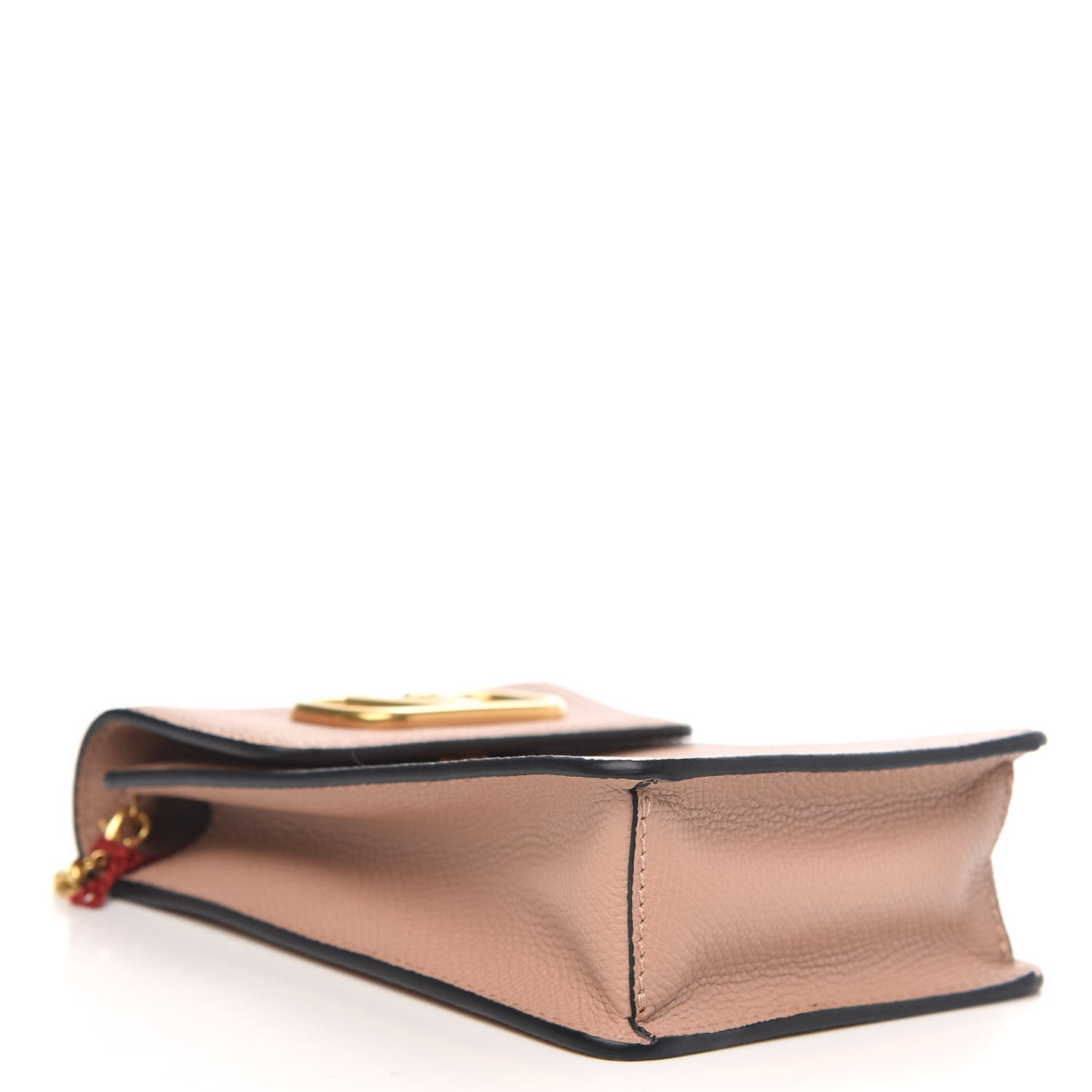 Grained Calfskin Vlogo Crossbody Pouch Rose Cannelle