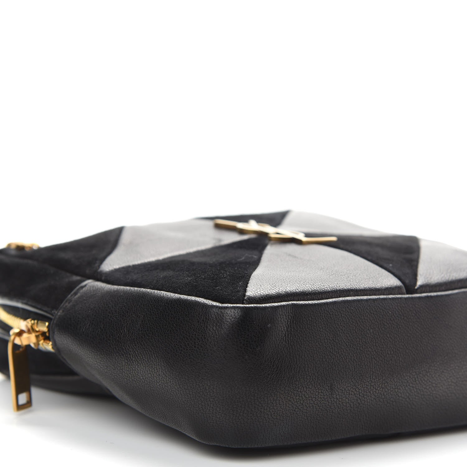 Saint Laurent Lambskin Suede Patchwork Monogram Jamie Cube Black 8 of 10