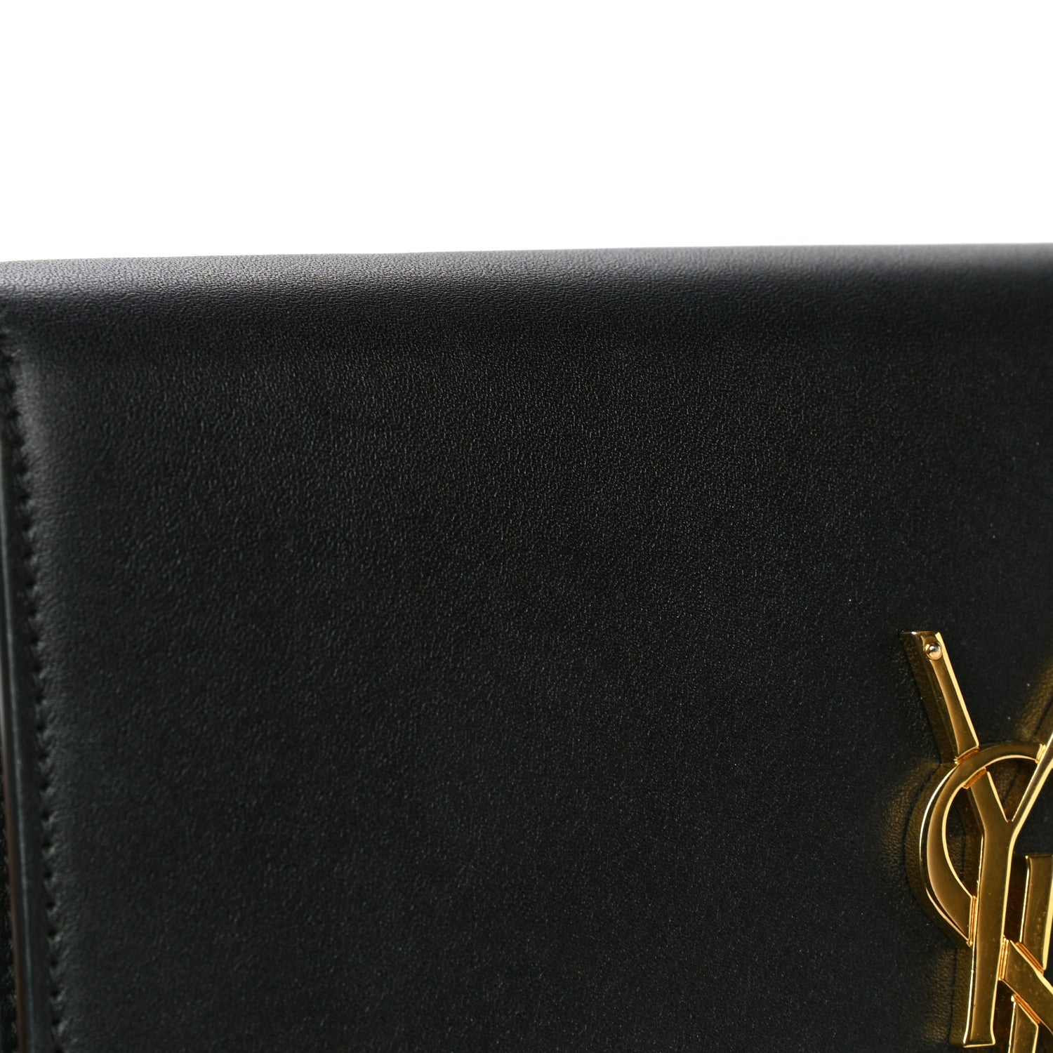 Saint Laurent Smooth Calfskin Classic Monogram Kate Tassel Chain Wallet Black 20 of 21