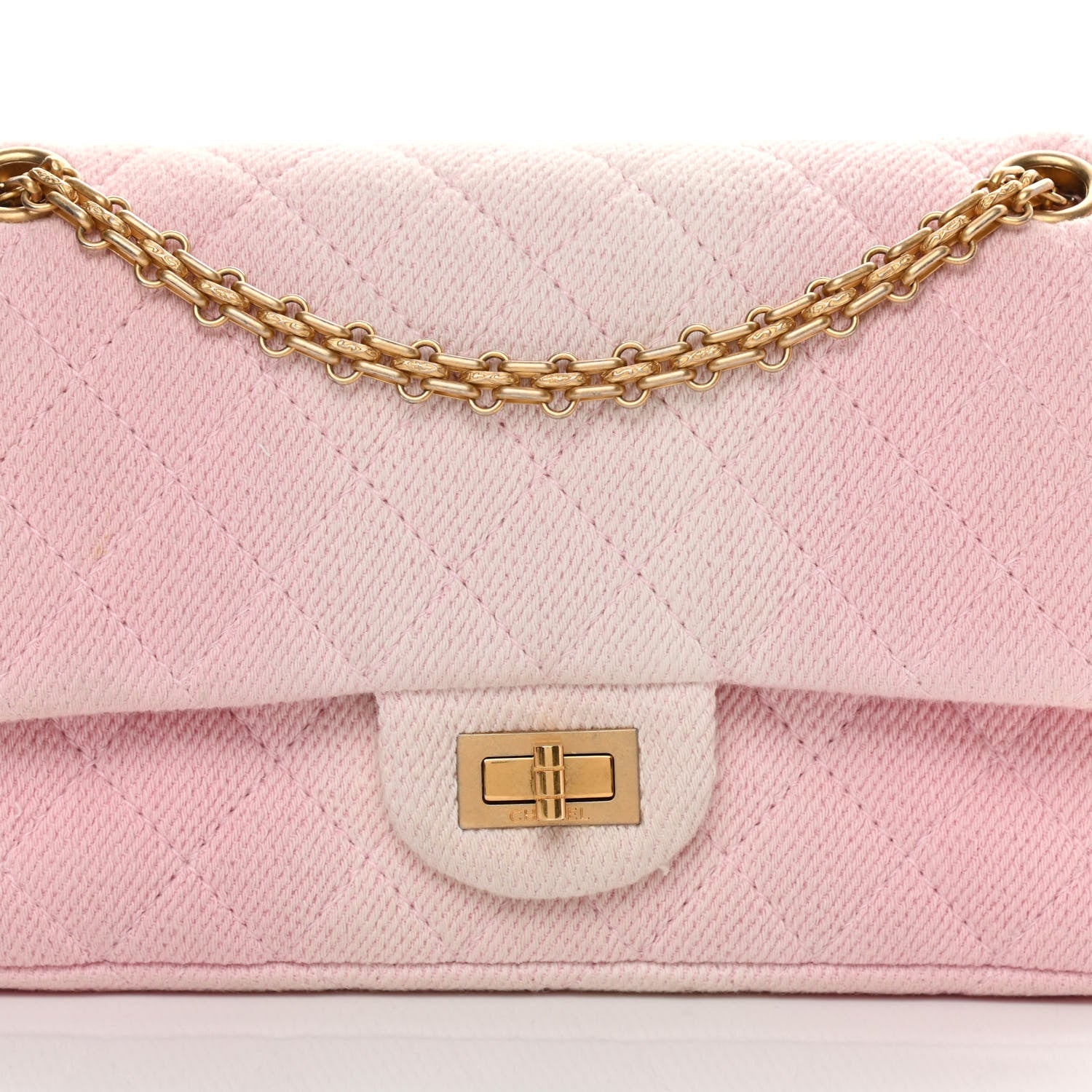 Chanel Ombre Denim Quilted 2.55 Reissue 225 Flap Pink 8 of 14