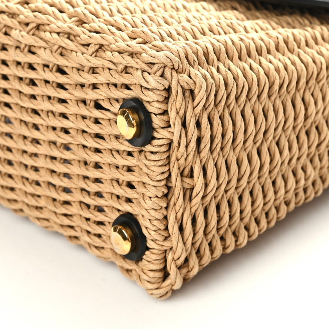 Smooth Calfskin Wicker Small Boxyz Black