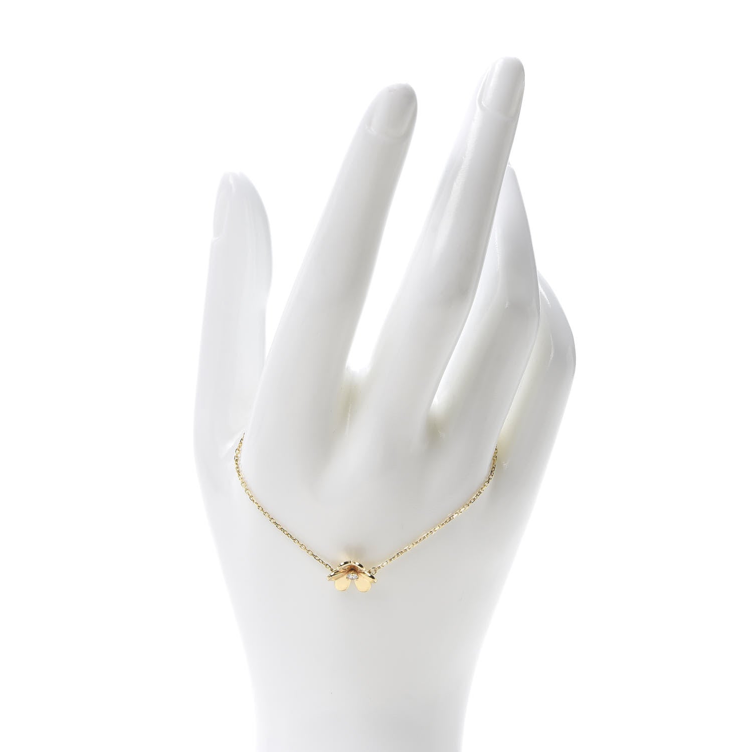 Van Cleef & Arpels 18K Yellow Gold Diamond Mini Frivole Bracelet 2 of 9