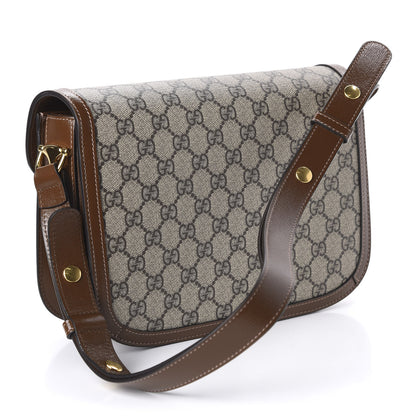 Gucci GG Supreme Monogram Horsebit 1955 Shoulder Bag Beige Brown Sugar 3 of 11