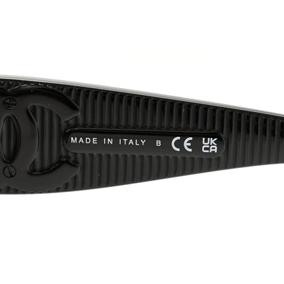 Chanel Acetate Shield Sunglasses 5495 Black 5 of 7