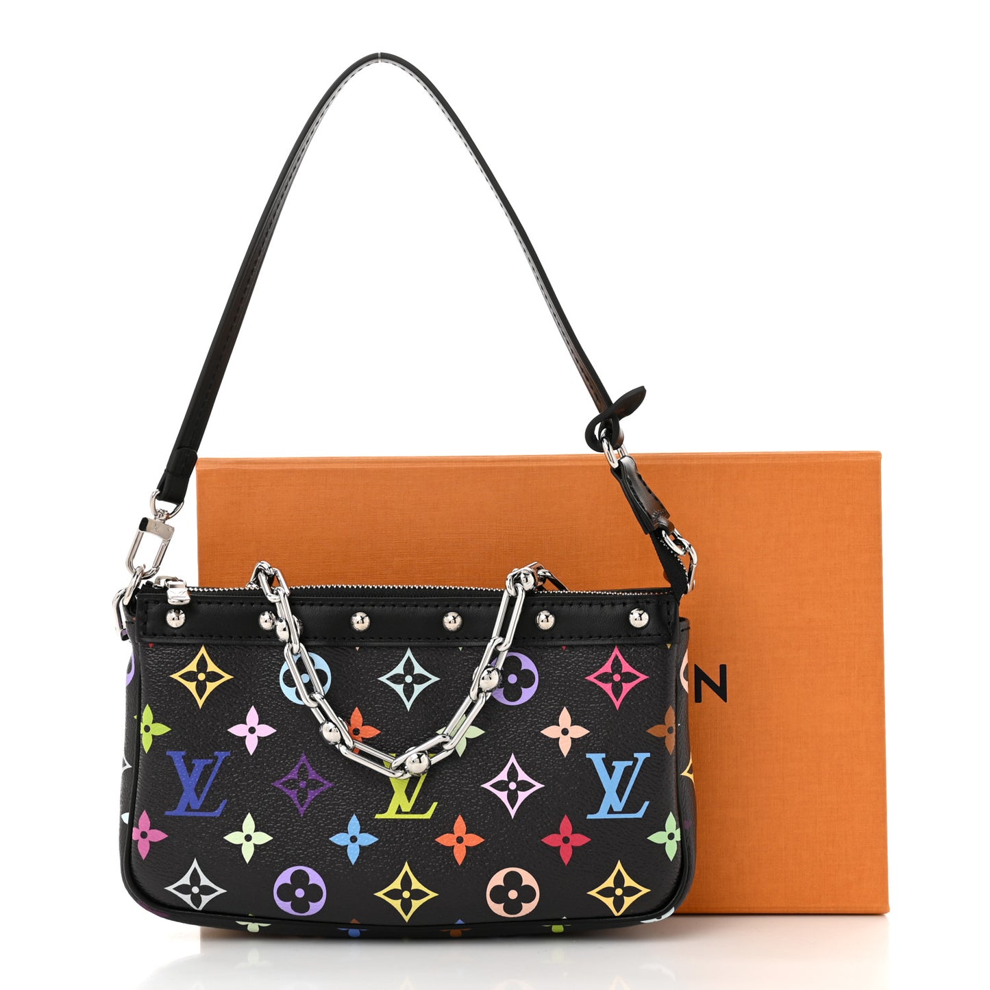 LV X TM Monogram Multicolor Pochette Accessories Black