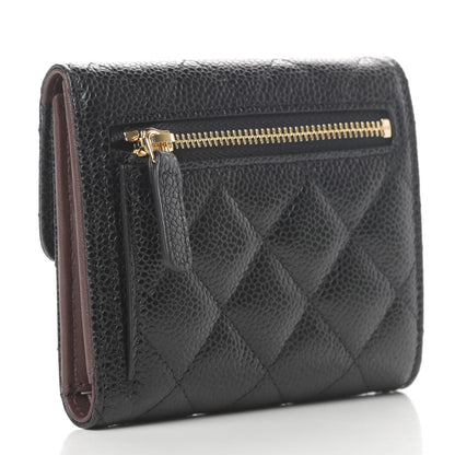 Chanel Caviar Quilted Compact Flap Wallet Black 3 of 9