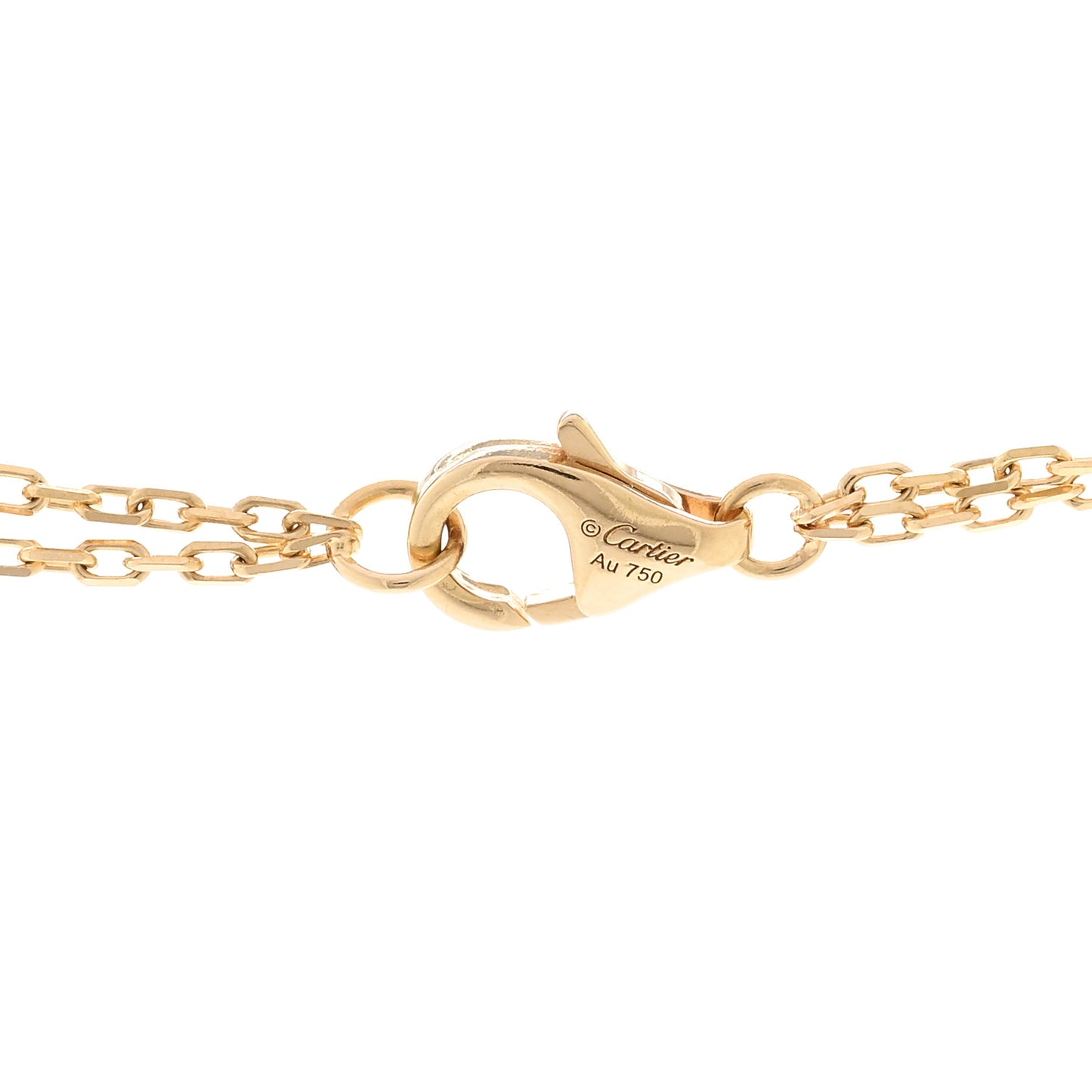 18K Yellow Gold 2 Diamond LOVE Necklace