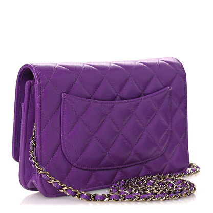 Chanel Caviar Quilted Wallet On Chain WOC Purple 3 of 14