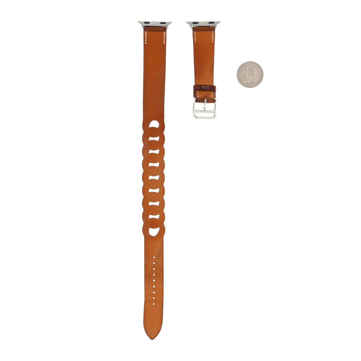 Barenia 41mm Gourmette Apple Watch Double Tour Strap Fauve