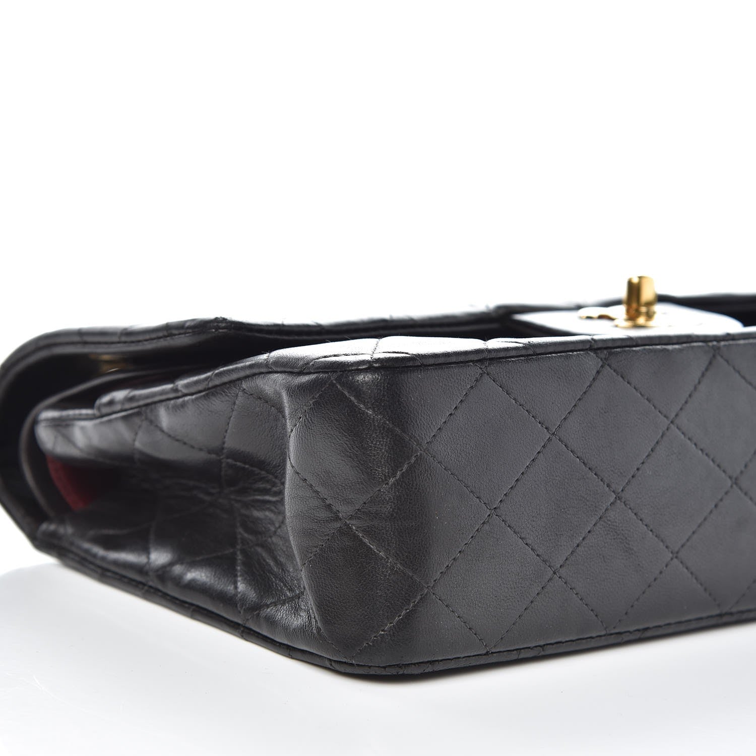 Chanel Lambskin Quilted Medium Double Flap Black 11 of 12