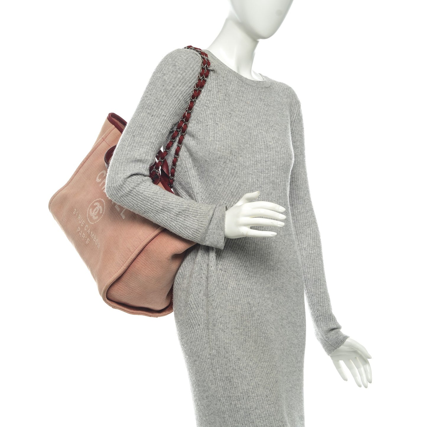 Canvas Large Deauville Tote Red