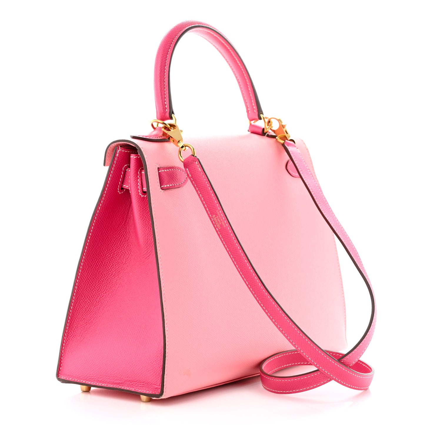 Epsom Bi-Color Horseshoe Kelly Sellier 28 Rose Confetti Rose Tyrien