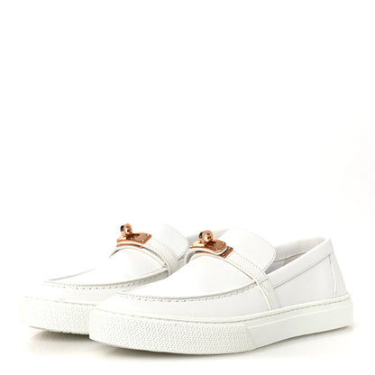 Hermes Calfskin Game Slip On Sneakers White 4 of 15