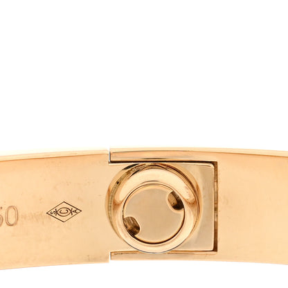 Cartier 18K Yellow Gold 4 Diamond LOVE Bracelet 17 5 of 7
