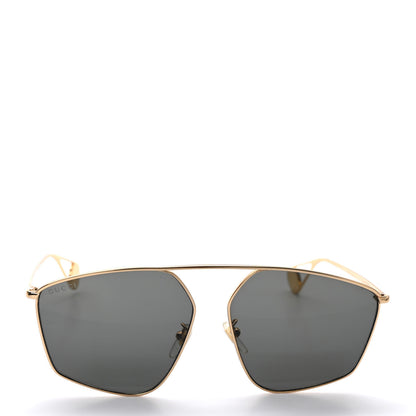 Gucci Square Frame GG0437SA Sunglasses Gold 2 of 8