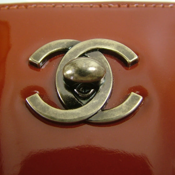 Chanel Patent Hybrid Rust Red 7 of 12
