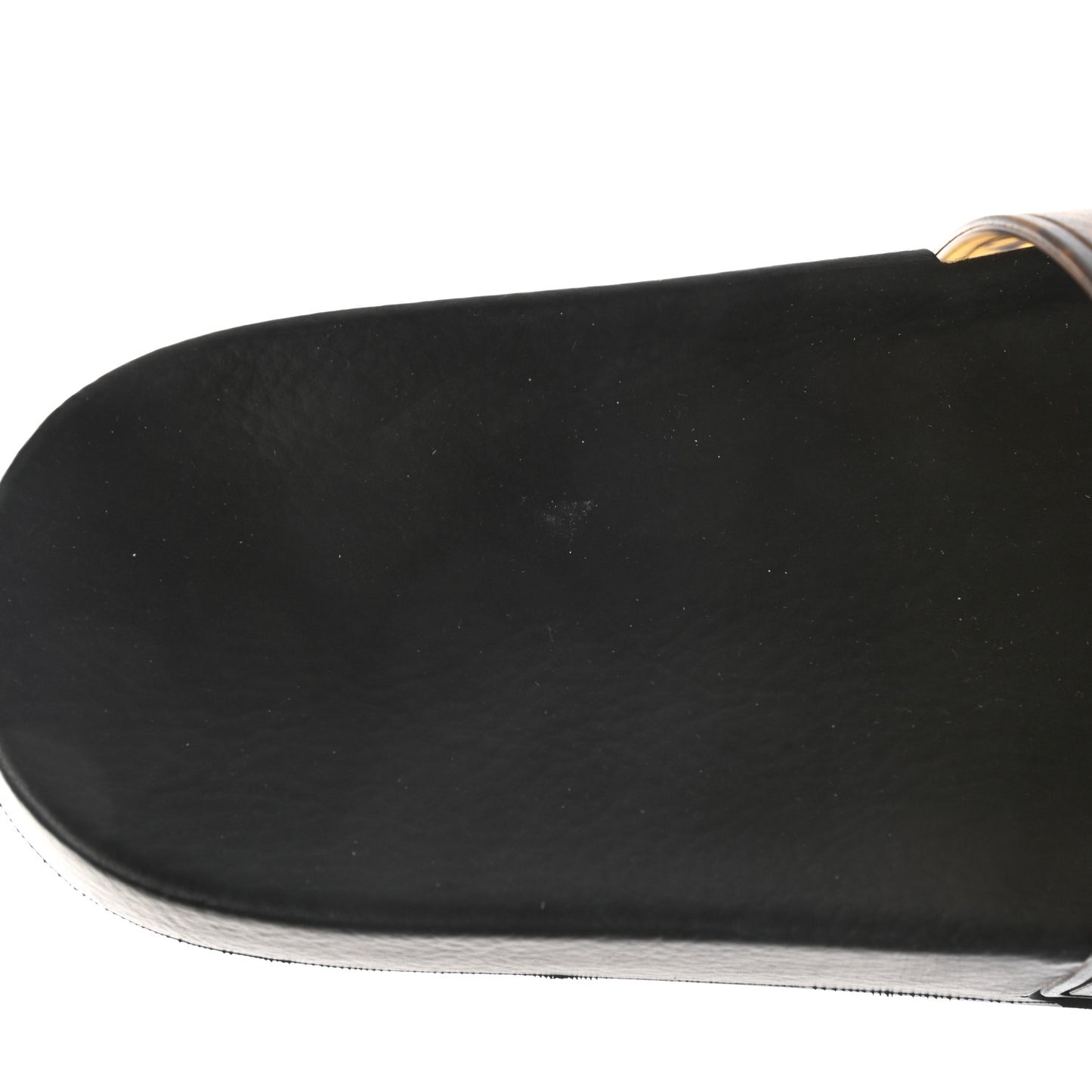 Rubber Logo Pool Slide Sandals 38 Yellow Black