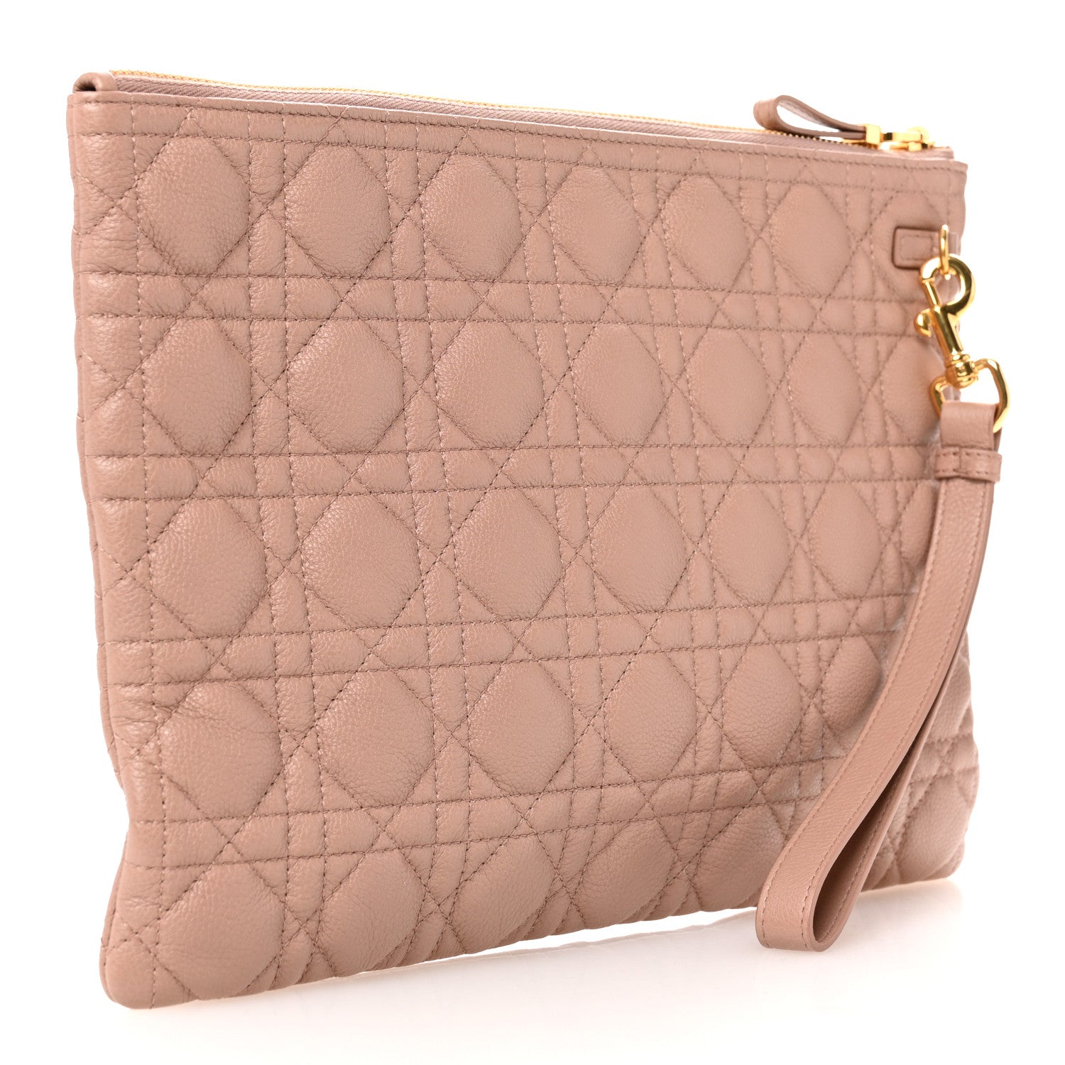 Christian Dior Supple Calfskin Cannage Large Caro Daily Pouch Rose Des Vents 3 of 7