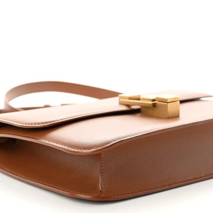 Saint Laurent Smooth Calfskin Carre Satchel Brown 8 of 10