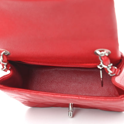 Chanel Caviar Quilted Mini Square Flap Red 5 of 10