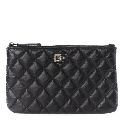 Chanel Aged Calfskin Quilted Medium Reissue Cosmetic Case So Black 1 of 8