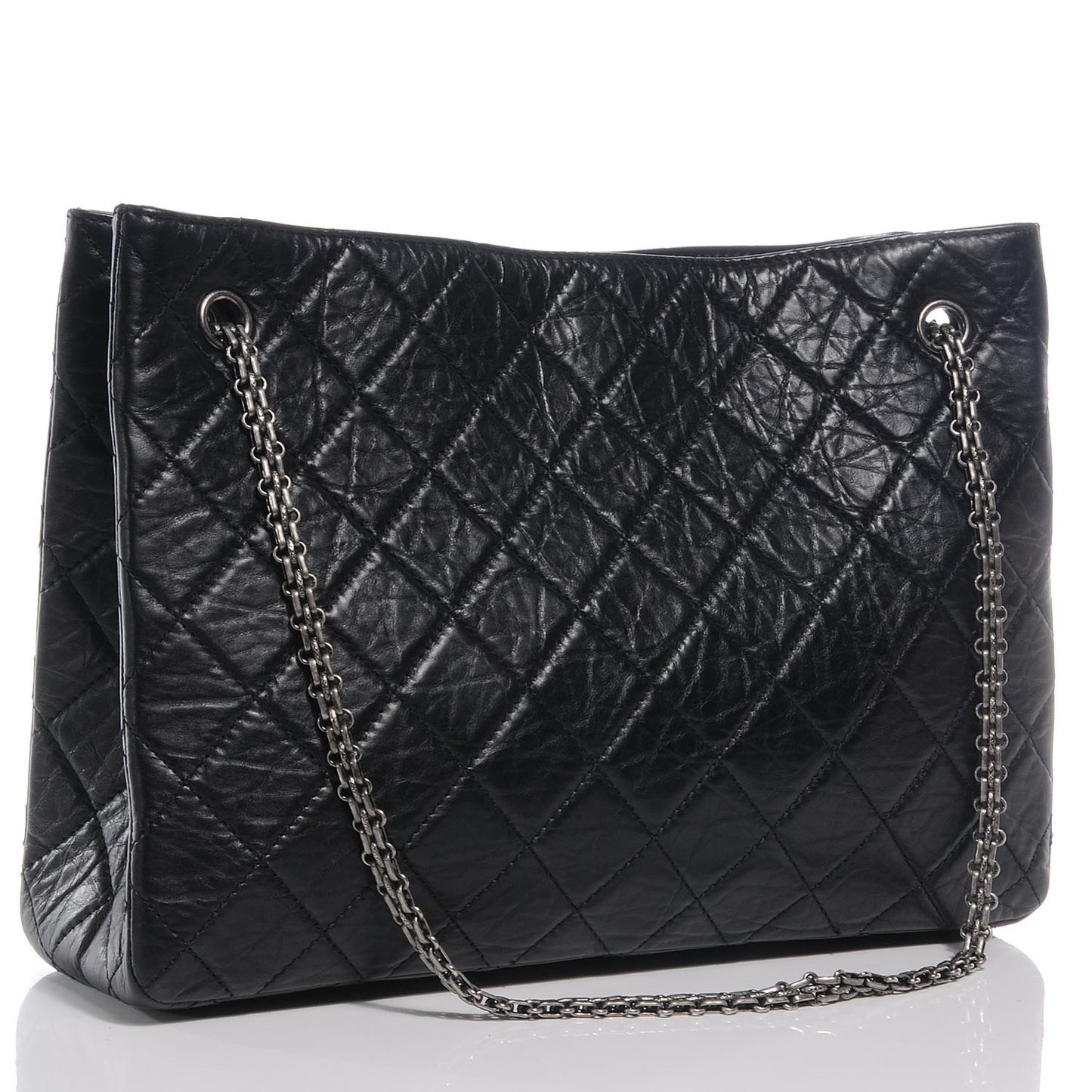 Aged Calfskin Reissue 2.55 Tote Black