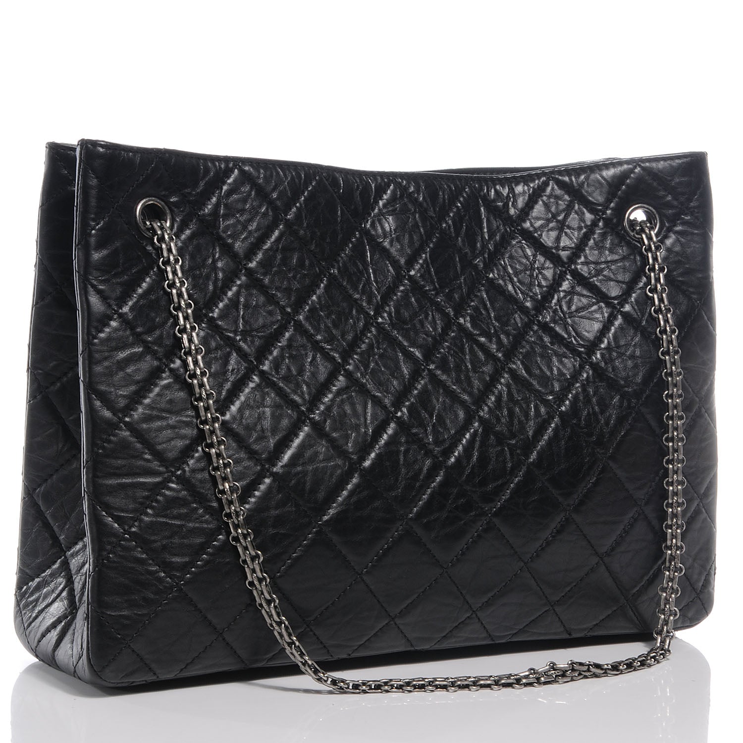 Chanel Aged Calfskin Reissue 2.55 Tote Black 3 of 7