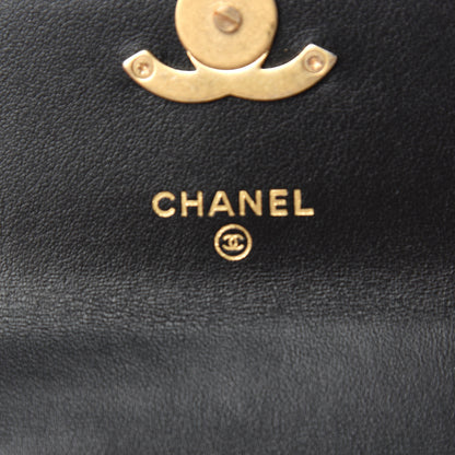 Chanel Calfskin Quilted Perfect Fit Coin Purse With Chain Black 6 of 11