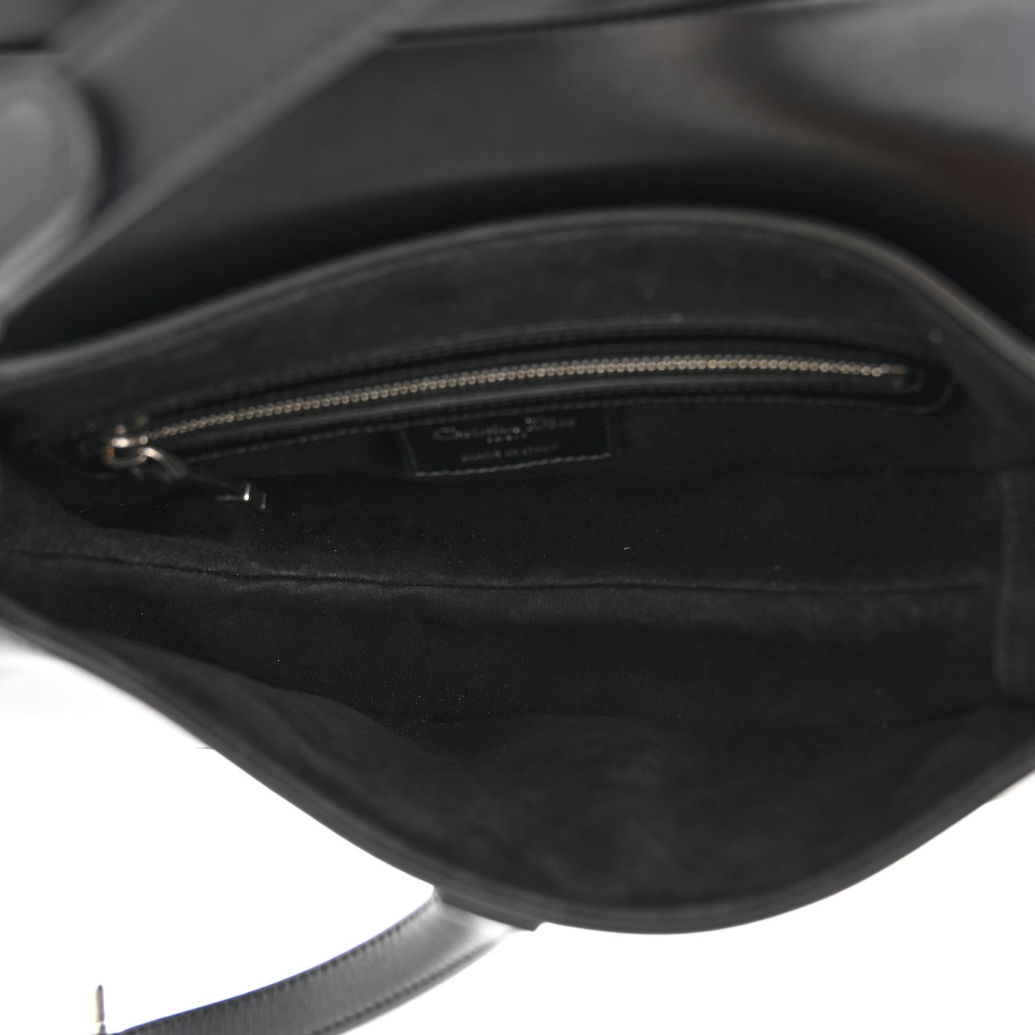Christian Dior Calfskin Saddle Bag Black 6 of 13