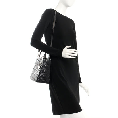 Christian Dior Lambskin Cannage Medium Lady Dior Black 2 of 12