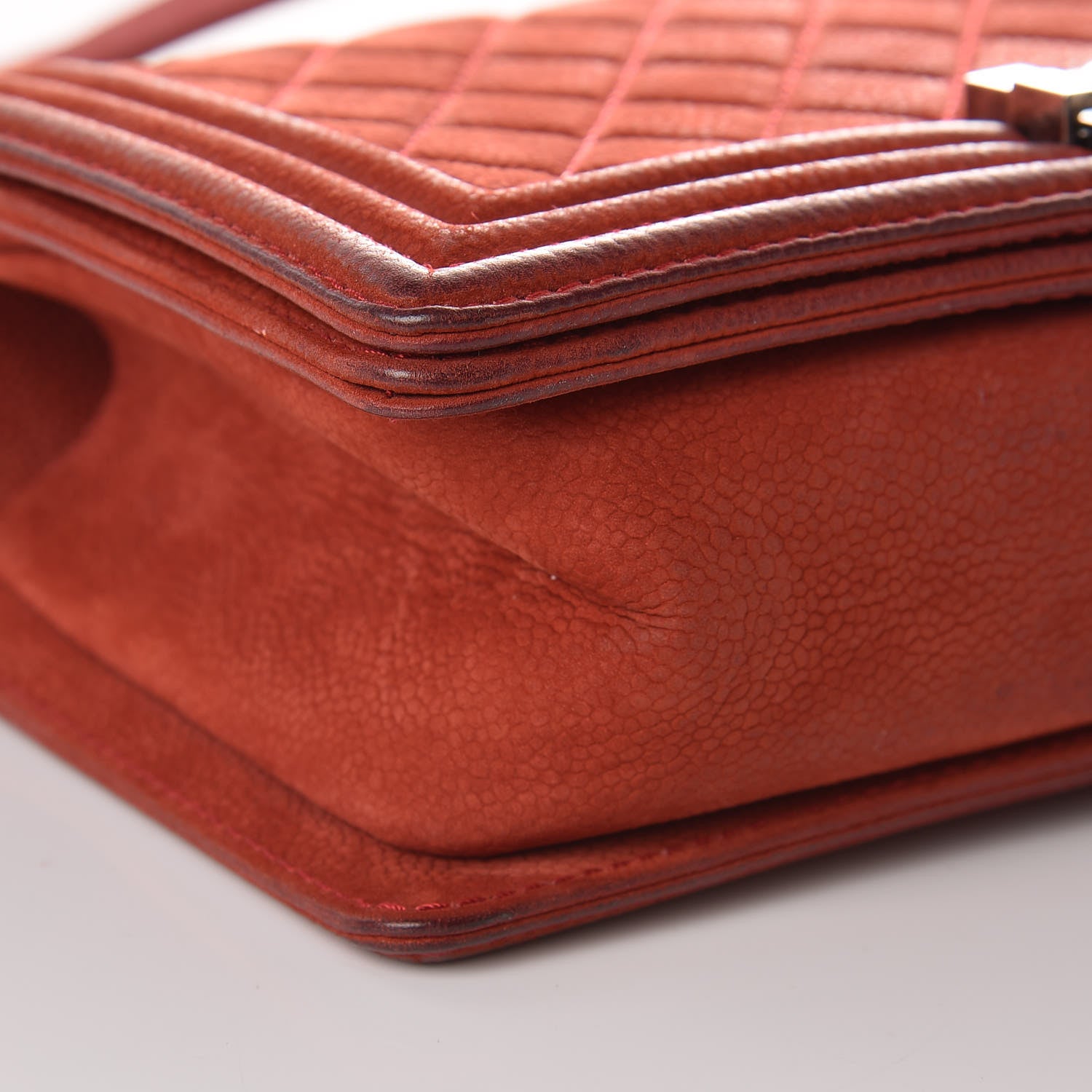 Chanel Iridescent Caviar Quilted Medium Boy Flap Red 16 of 18