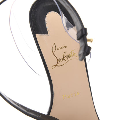Christian Louboutin Shiny Nappa PVC Jonatina 100 Sandals 39 Black 7 of 9