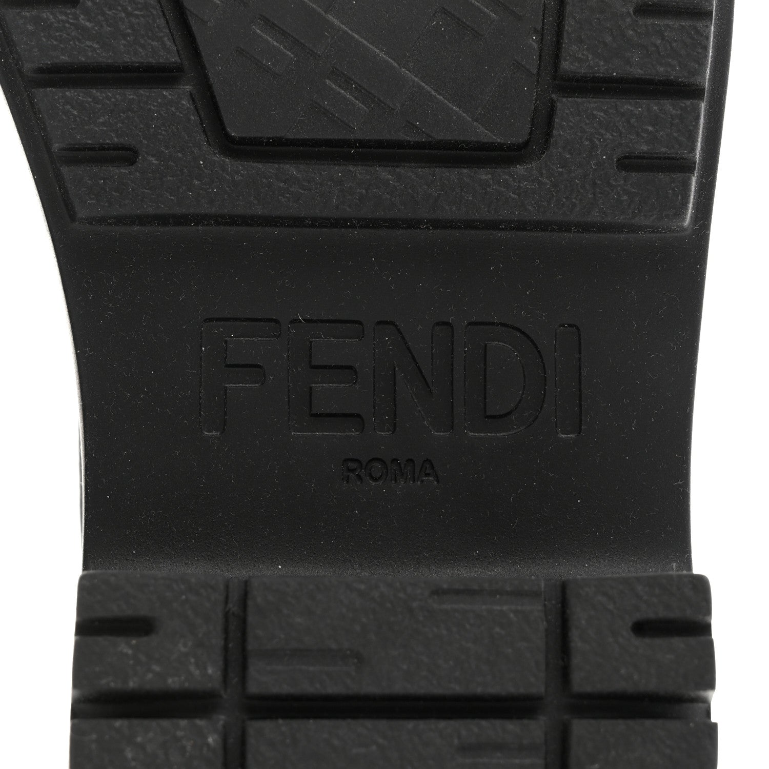 Fendi Fabric Jacquard Vitello FF Domino 50mm Biker Boots 35.5 Black Asfalto 8 of 9