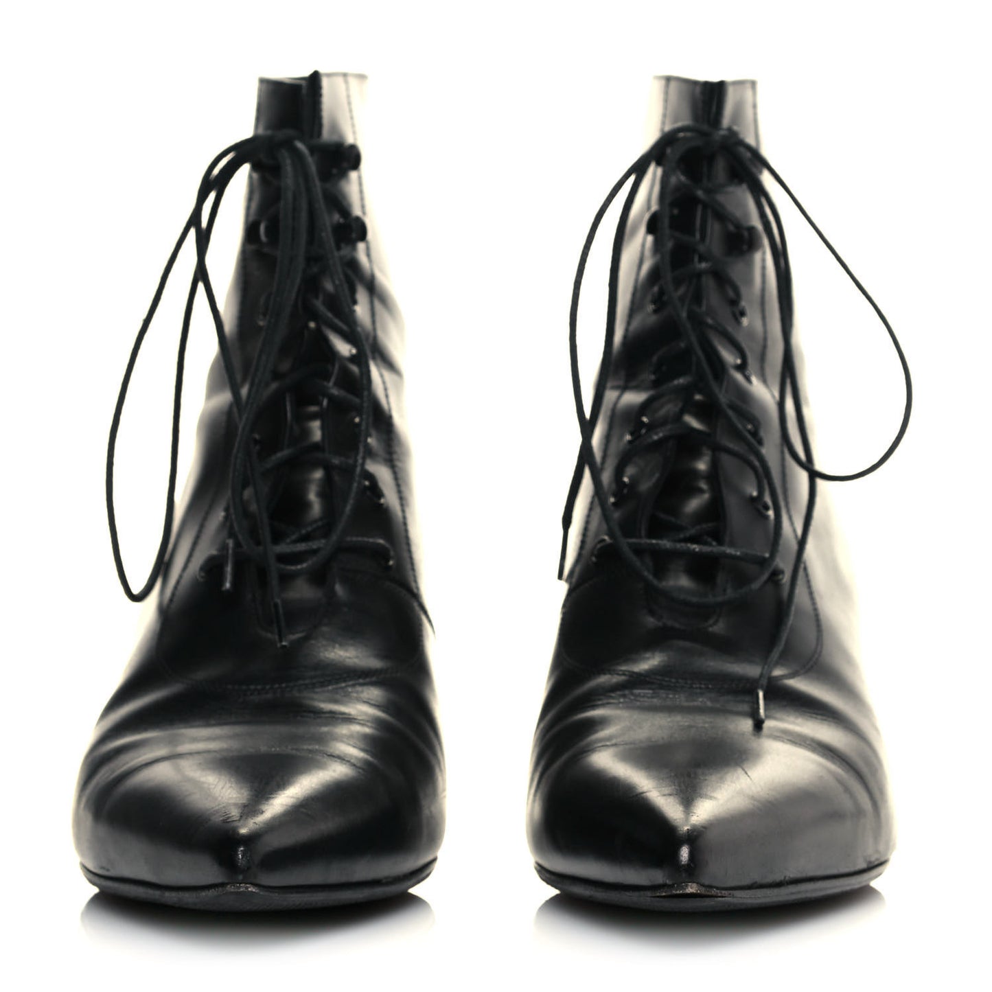 Calfskin Cat 50 Laced Boots 39 Black