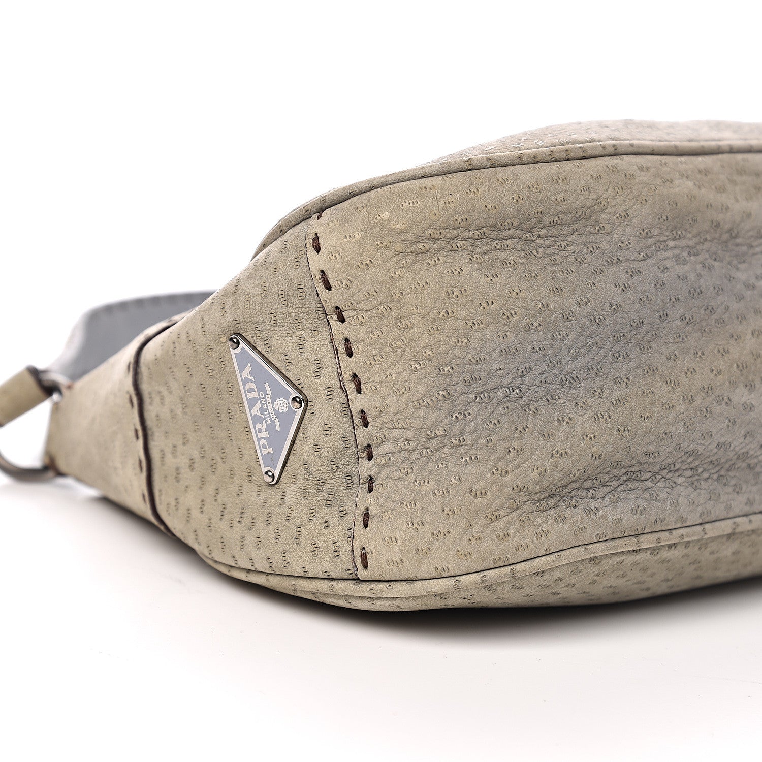 Prada Scamosciato Stitched Suede Shoulder Bag 7 of 11