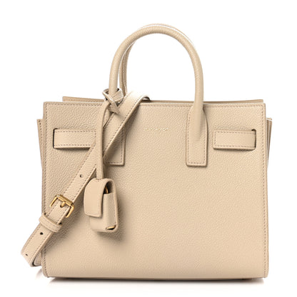 Saint Laurent Grained Calfskin Nano Sac De Jour Sea Salt 1 of 10