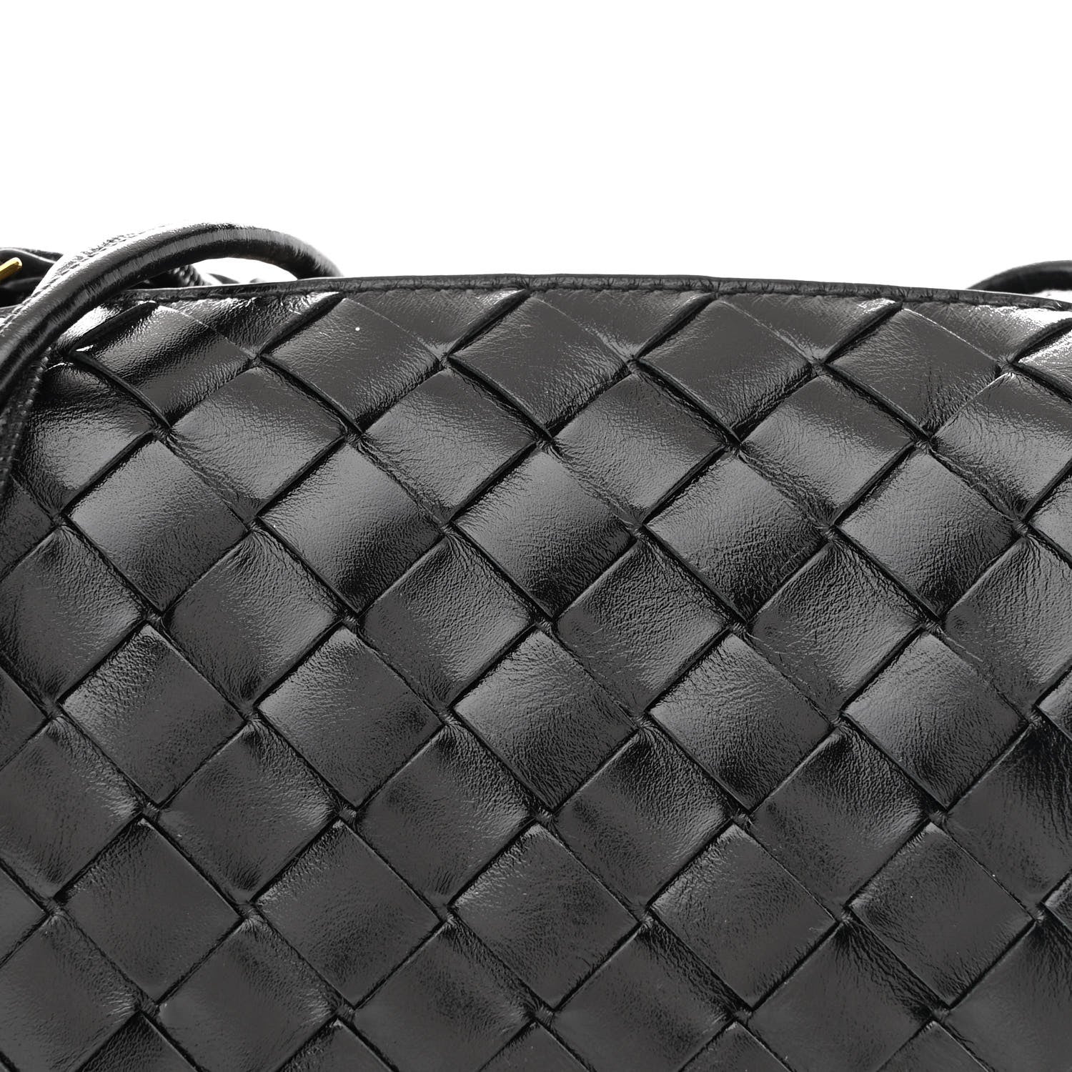 Bottega Veneta Nappa Intrecciato Metallic Knot Mini Loop Camera Bag Black 7 of 9