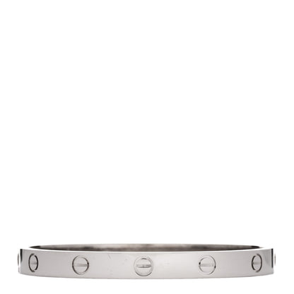 Cartier 18K White Gold LOVE Bracelet 17 1 of 9