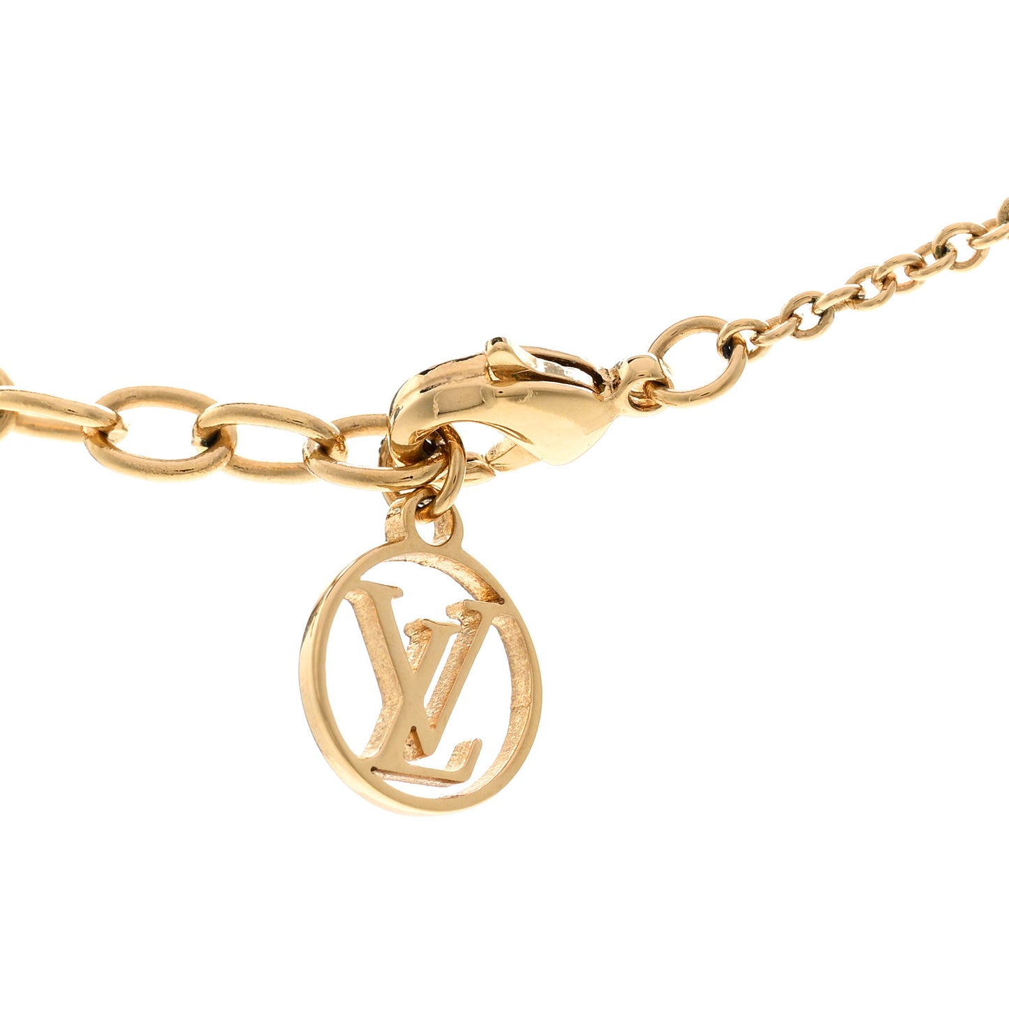 Enamel LV Iconic Necklace Gold Pink
