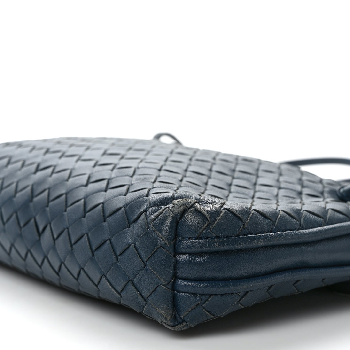 Nappa Intrecciato Nodini Crossbody Messenger Blue