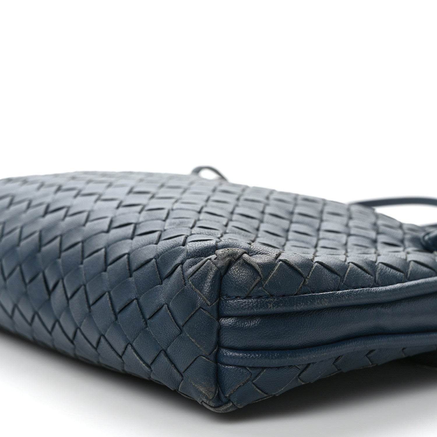 Bottega Veneta Nappa Intrecciato Nodini Crossbody Messenger Blue 8 of 10