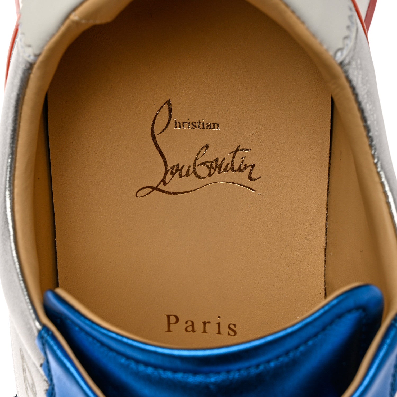 Christian Louboutin Laminated Nappa Neoprene Calfskin Mens Loubishark Sneakers 45 Version Multicolor 6 of 9