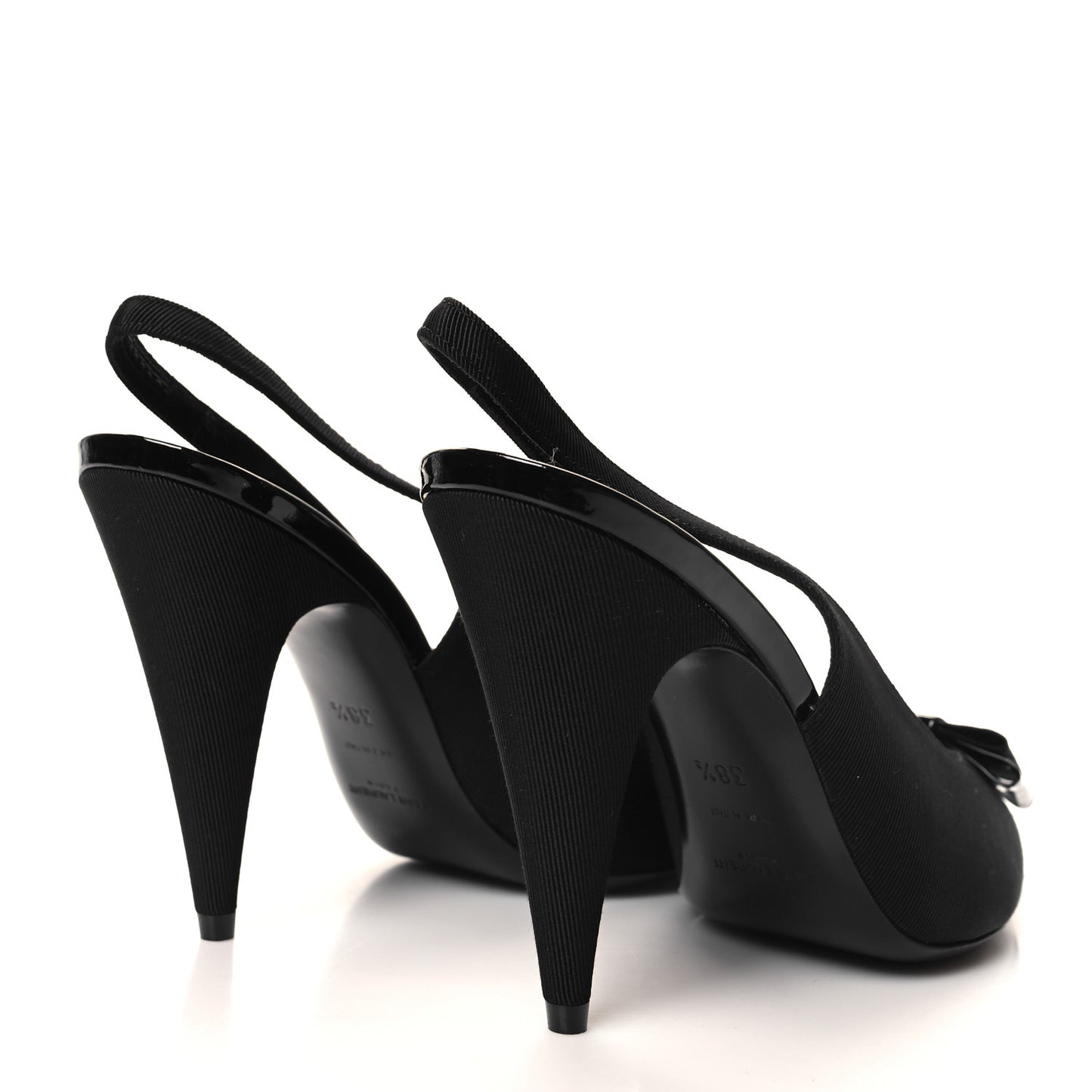Grosgrain Anais 95 Bow Sligback Pumps 38.5 Black