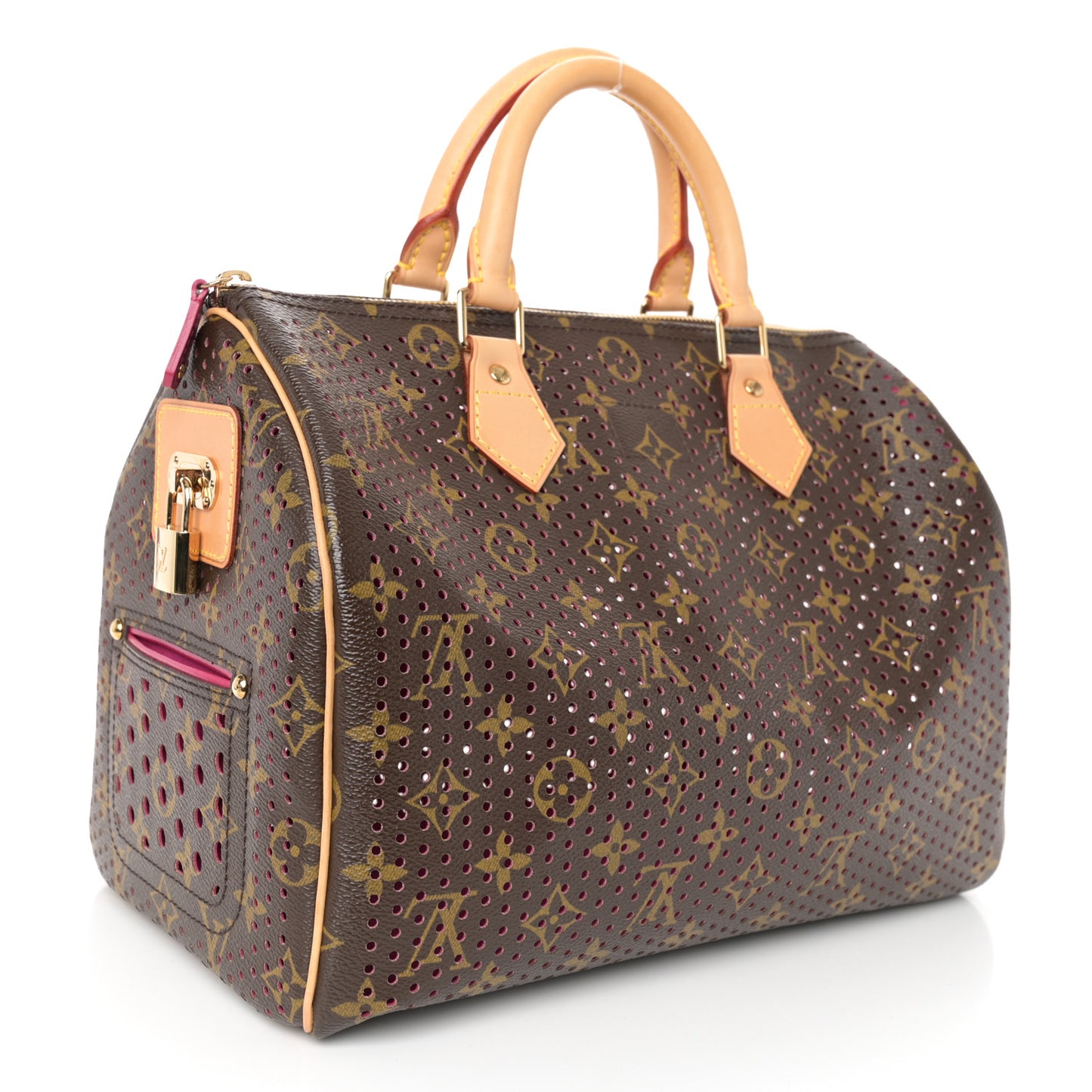 Monogram Perforated Speedy 30 Fuchsia