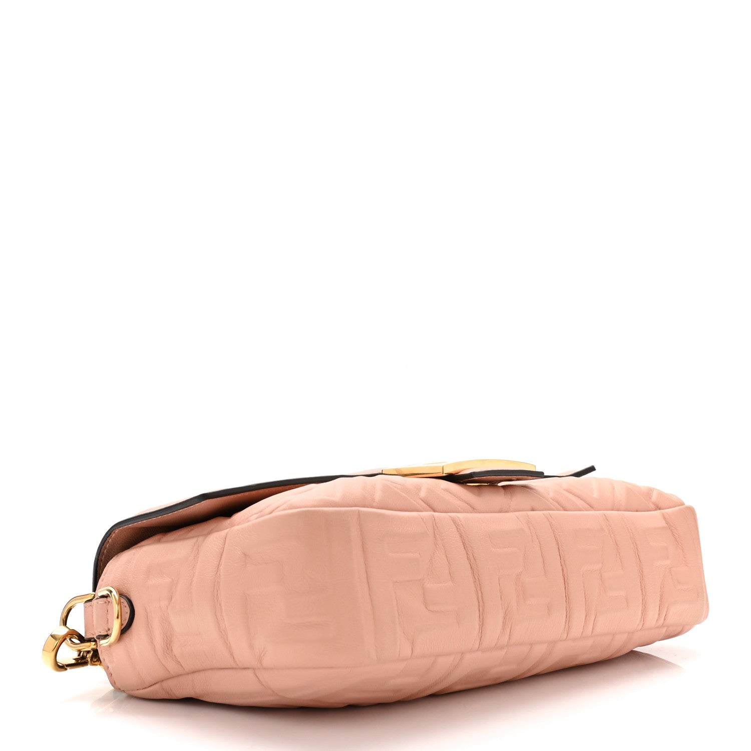 Fendi Nappa FF 1974 Embossed Baguette Rosa Bourbon 4 of 11