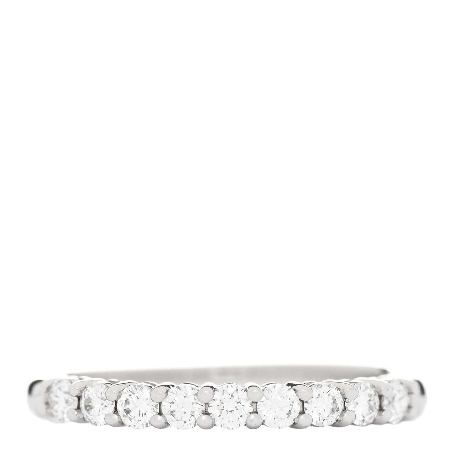 Platinum Diamond .27ct 2.2mm Half Circle Embrace Band Ring 50 5.5