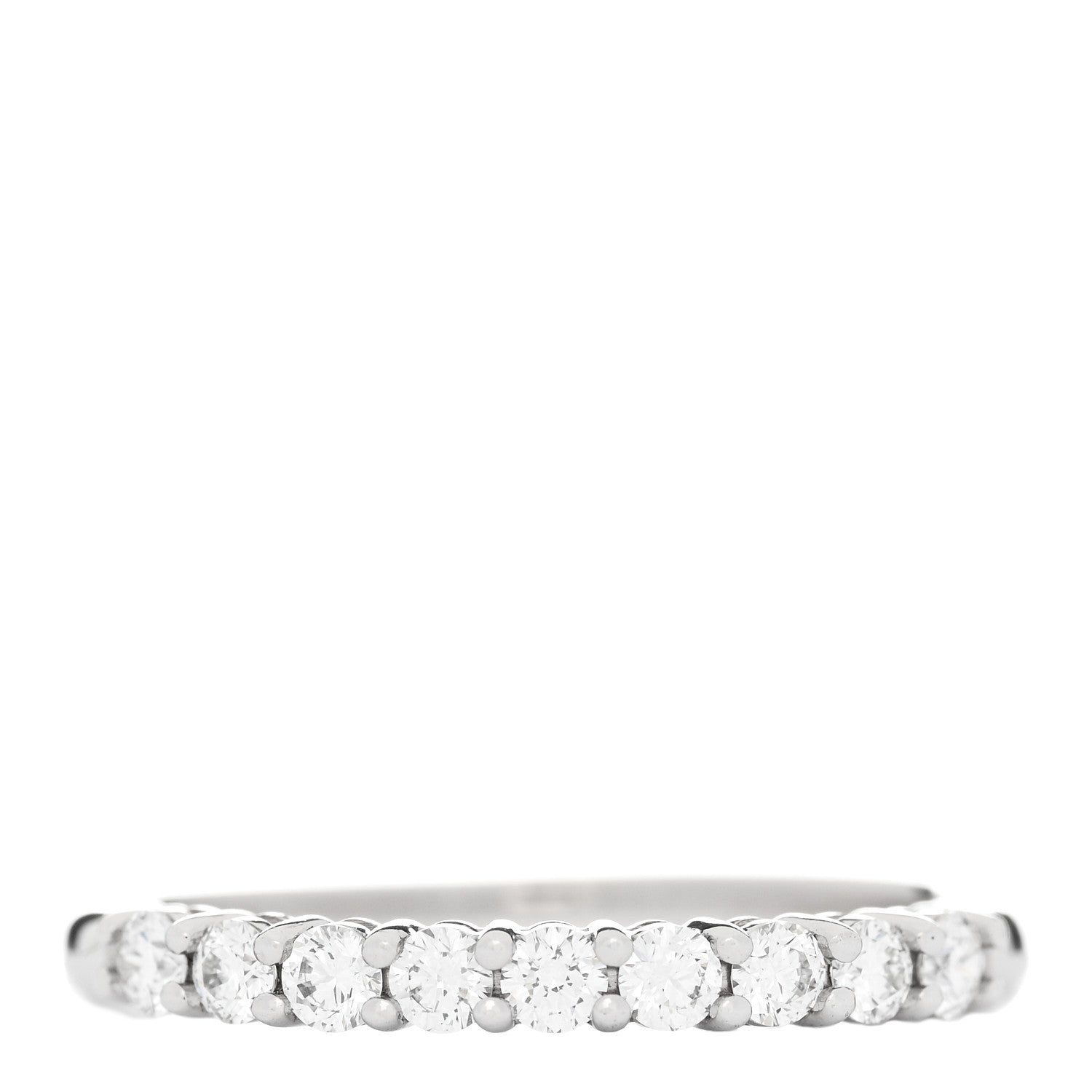 Tiffany Platinum Diamond .27ct 2.2mm Half Circle Embrace Band Ring 50 5.5 1 of 4