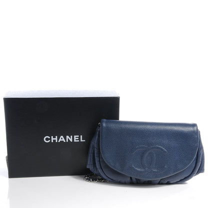 Chanel Caviar Half Moon Wallet On Chain WOC Dark Blue 5 of 10
