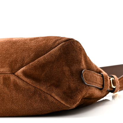 Prada Scamosciato Suede Medium Aimee Shoulder Bag Cacao 10 of 10