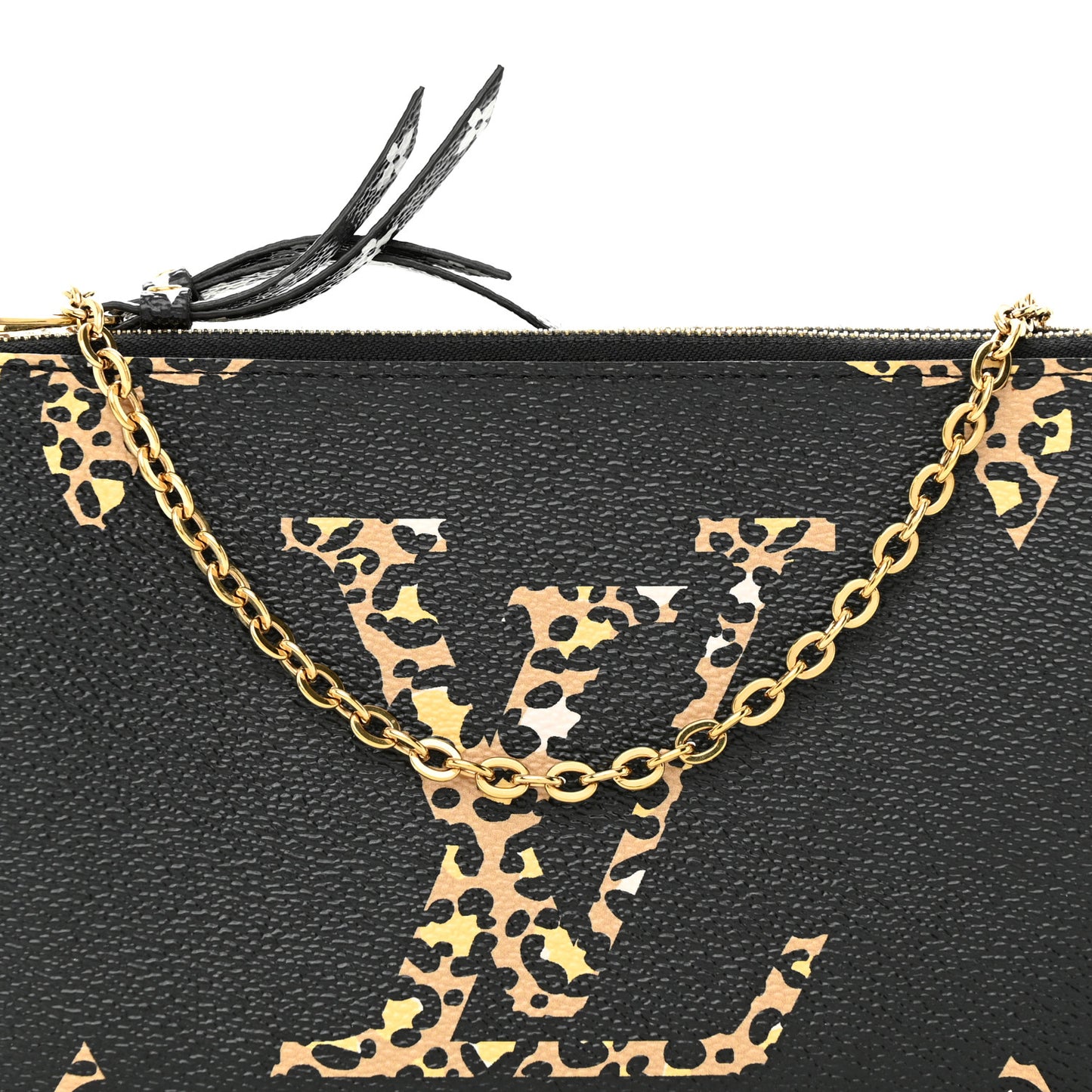 Monogram Giant Jungle Pochette Double Zip Black